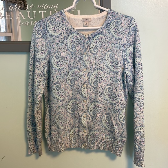 🌼 3/$18.!NWOT LL Bean supima cotton cardigan size S - Picture 9 of 9